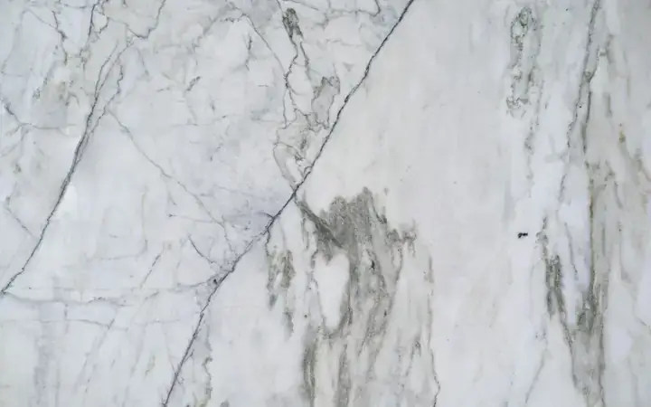 Close-up of white natural marble stone tile