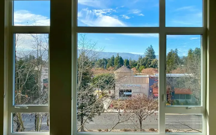 Large new windows with a view over the city